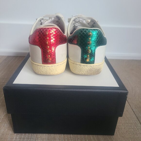 Gucci Ace Spike Leather Sneakers - Picture 6 of 6